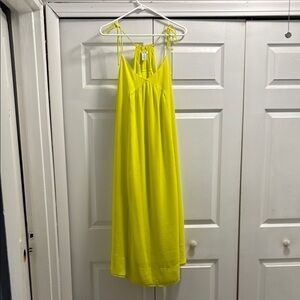 Bar III Yellow Halter Midi Sundress